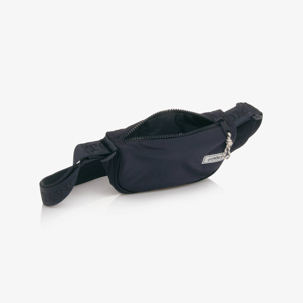 Tommy Hilfiger-Girls Navy Blue Crossbody Bag with Logo Strap (19cm) | Childrensalon Outlet