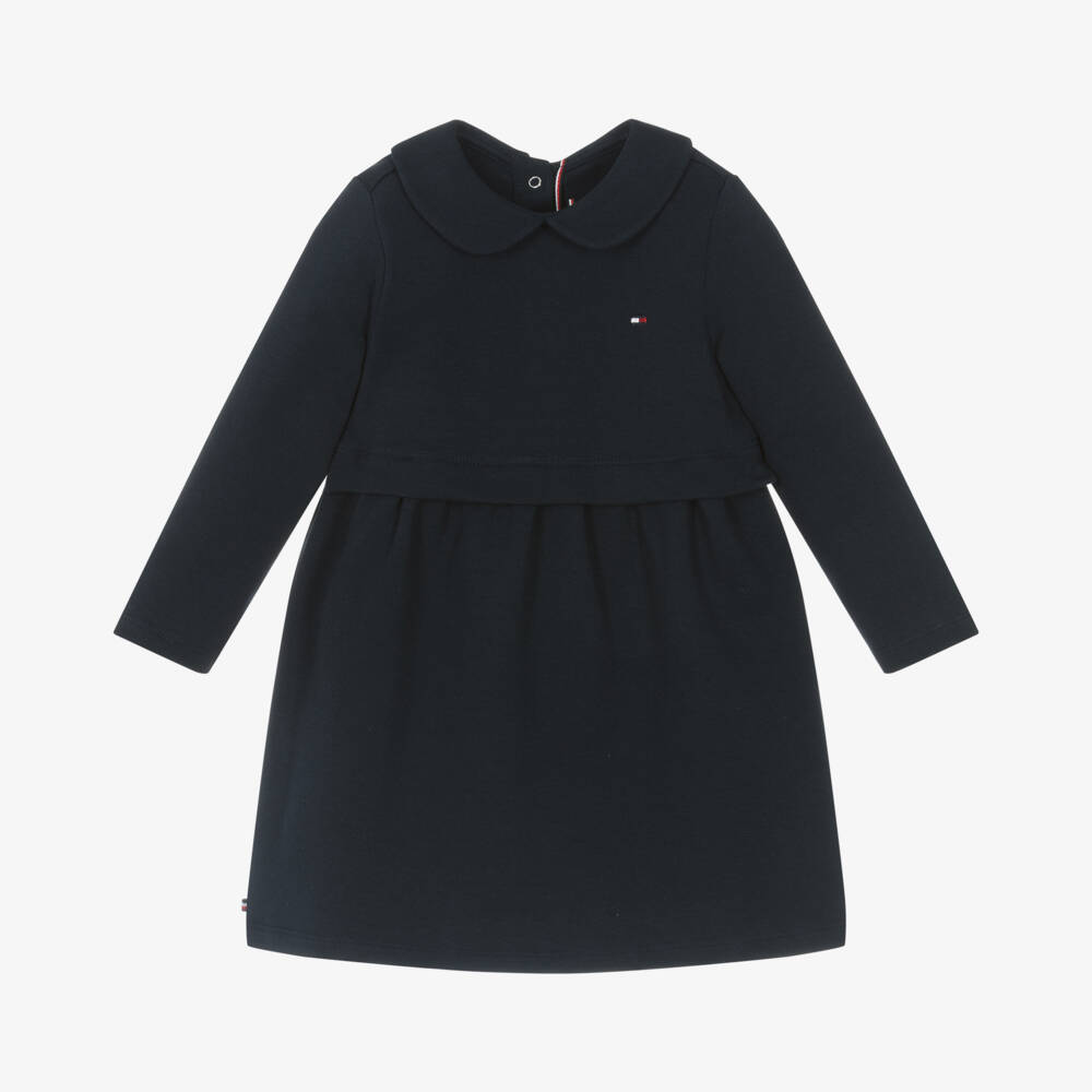 Tommy Hilfiger-Girls Navy Blue Jersey Dress | Childrensalon Outlet