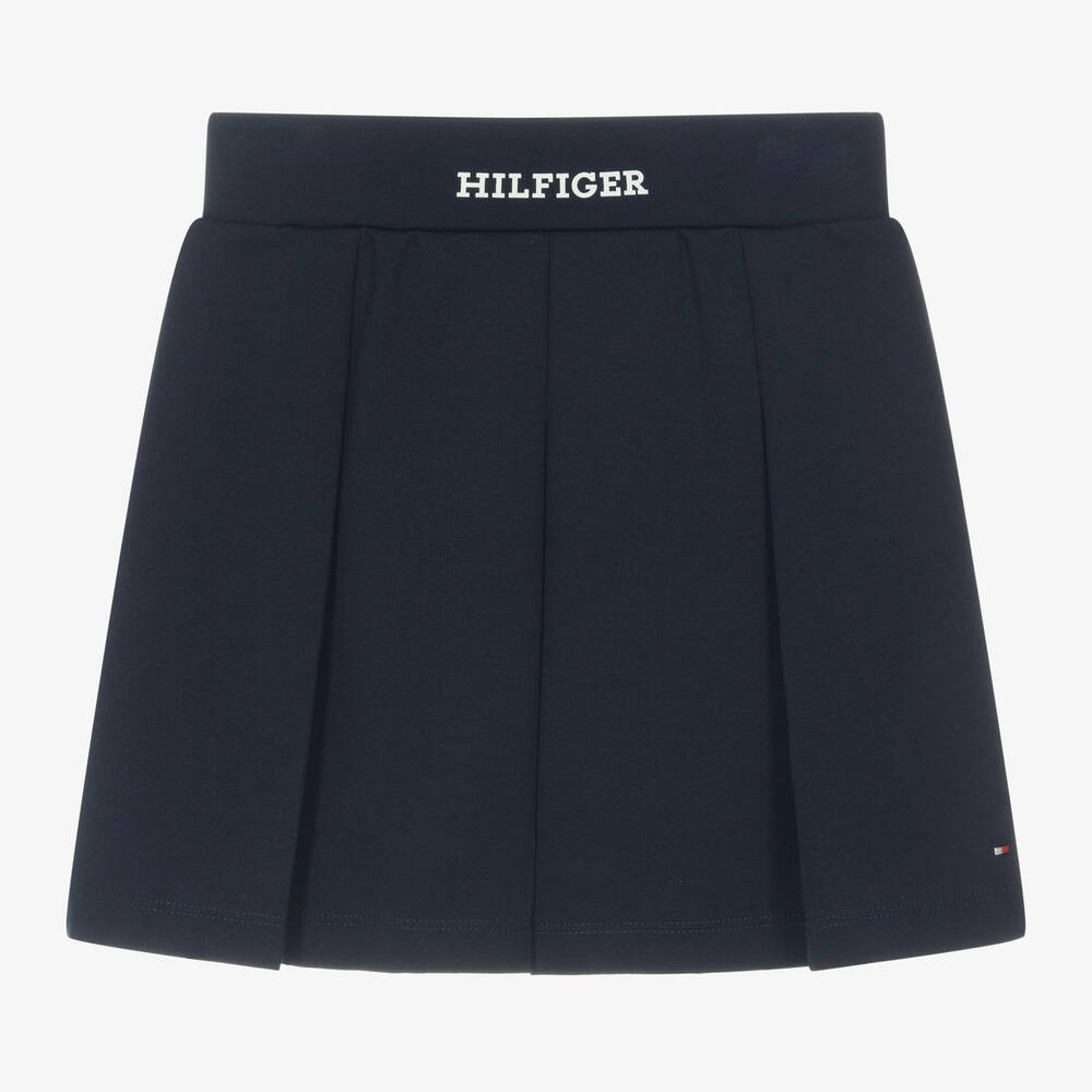 Tommy Hilfiger-Синяя плиссированная юбка из джерси для девочек | Childrensalon Outlet