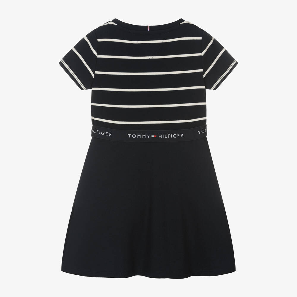 Tommy Hilfiger-فستان سكاتر جيرسي لون كحلي | Childrensalon Outlet