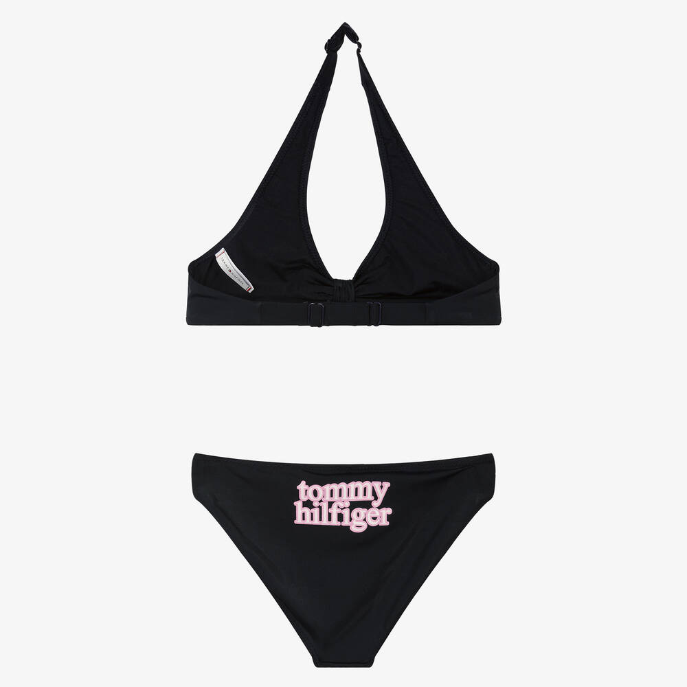 Tommy Hilfiger-Girls Navy Blue Logo Bikini | Childrensalon Outlet