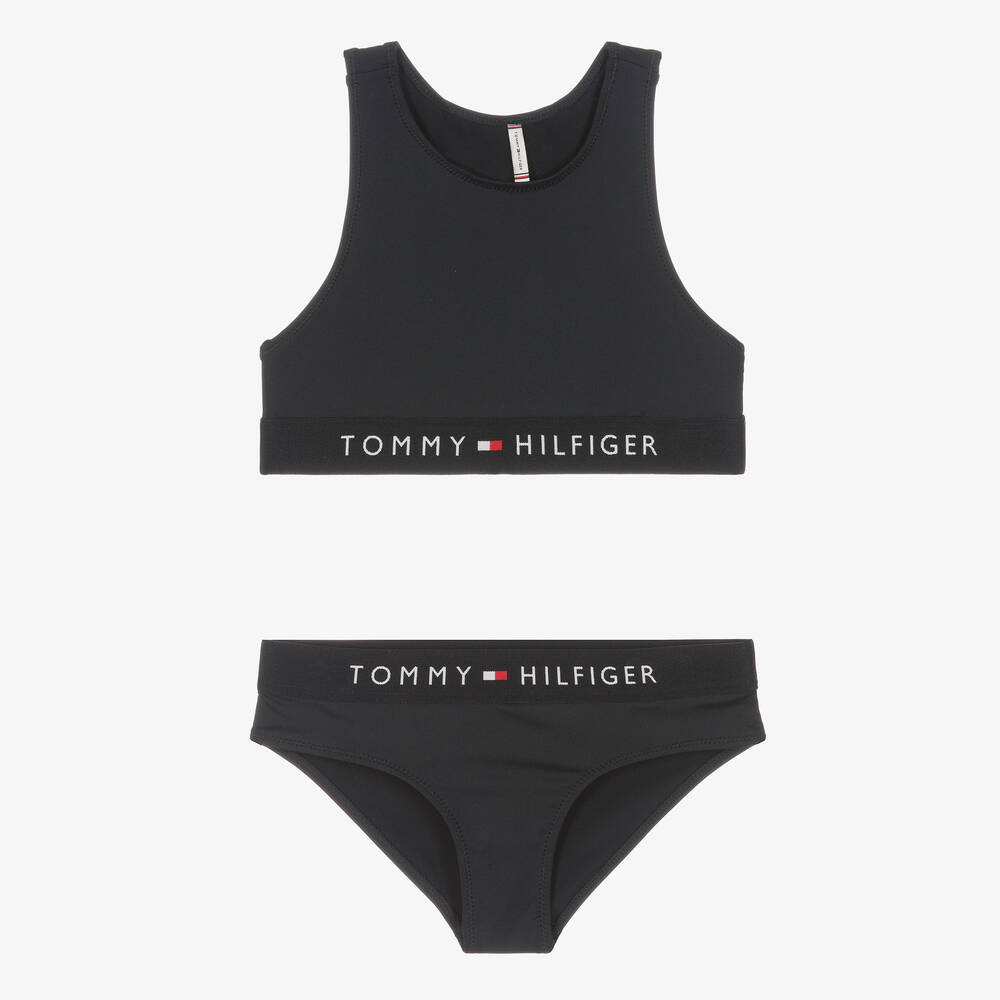 Tommy Hilfiger - Girls Navy Blue Logo Bikini | Childrensalon