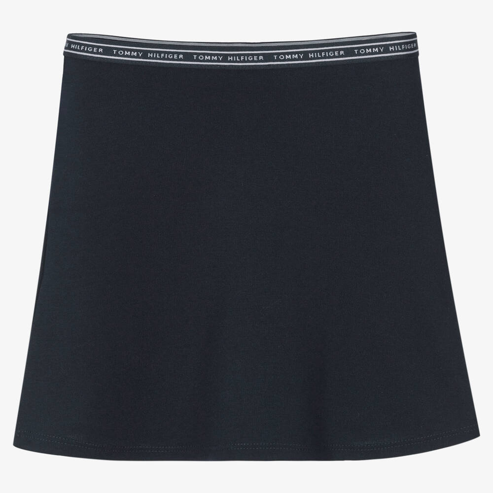 Tommy Hilfiger-Girls Navy Blue Logo Skirt | Childrensalon Outlet
