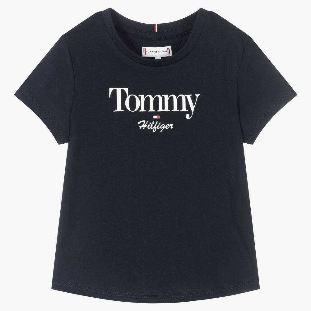 Tommy Hilfiger - T-shirt bleu marine Fille | Childrensalon