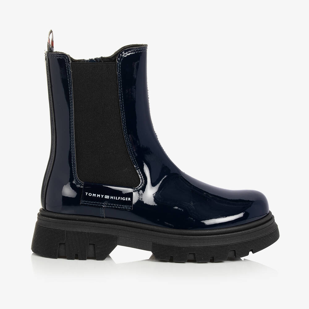 Navy tommy hilfiger boots hotsell