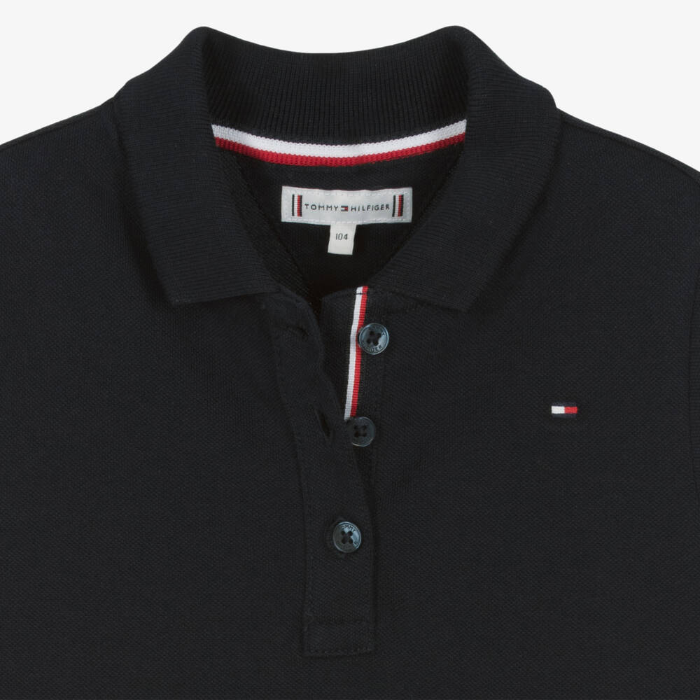 Tommy Hilfiger Robe polo bleu marine fille Childrensalon Outlet