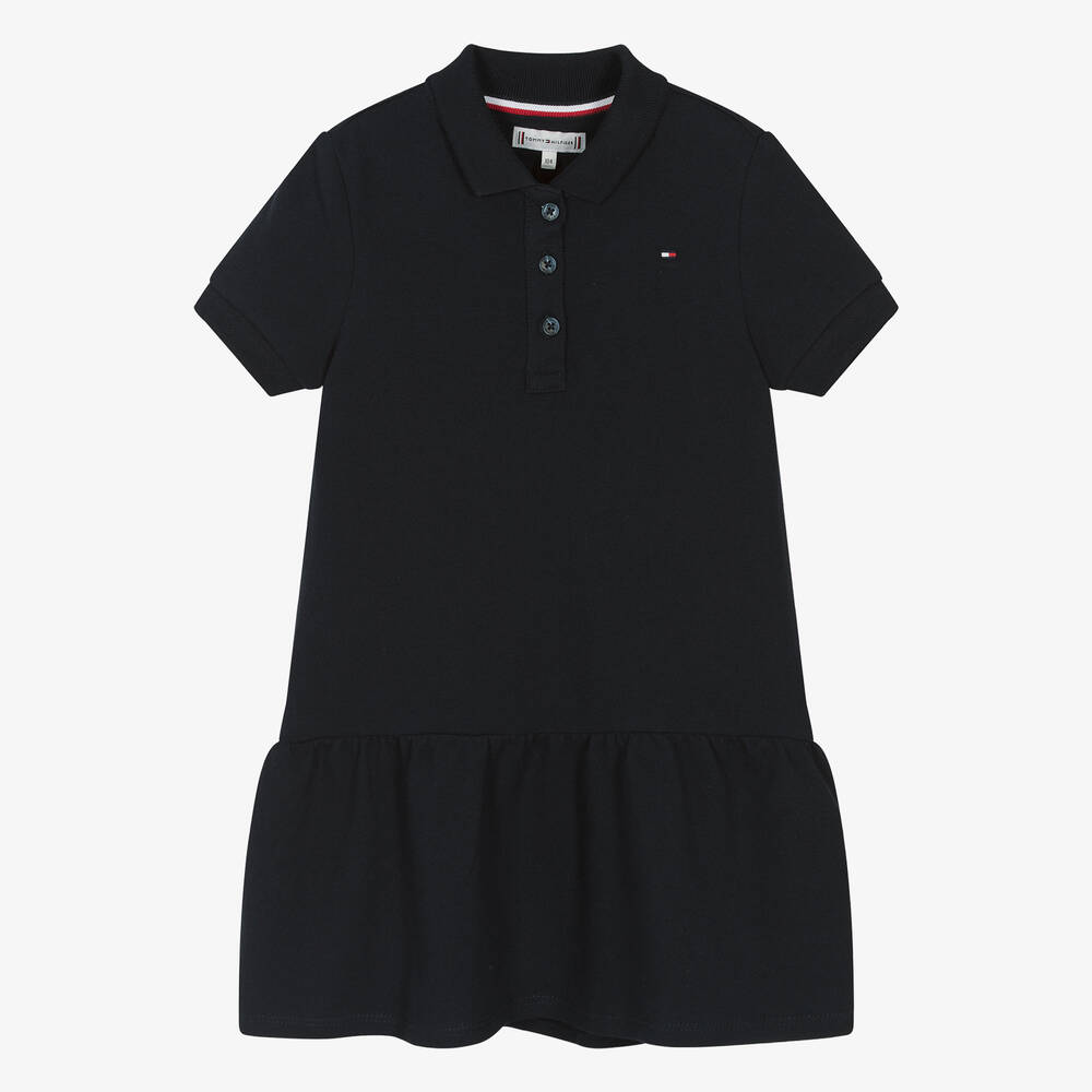 Tommy Hilfiger Robe polo bleu marine fille Childrensalon Outlet