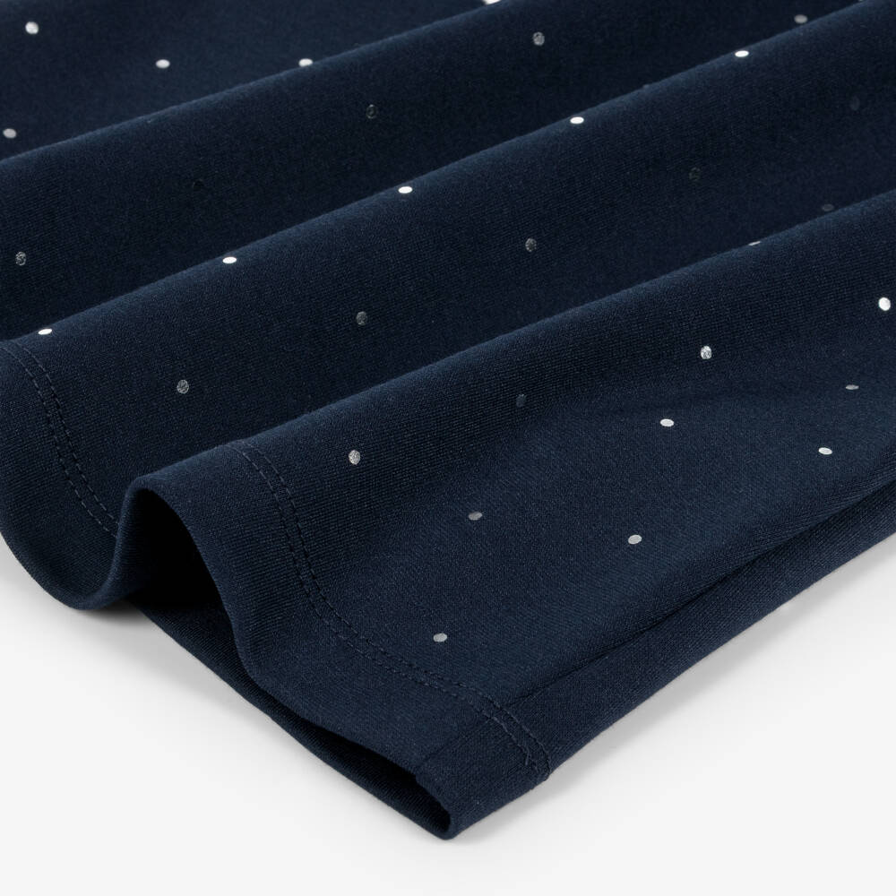 Tommy Hilfiger-Girls Navy Blue Studded Milano Jersey Dress | Childrensalon Outlet