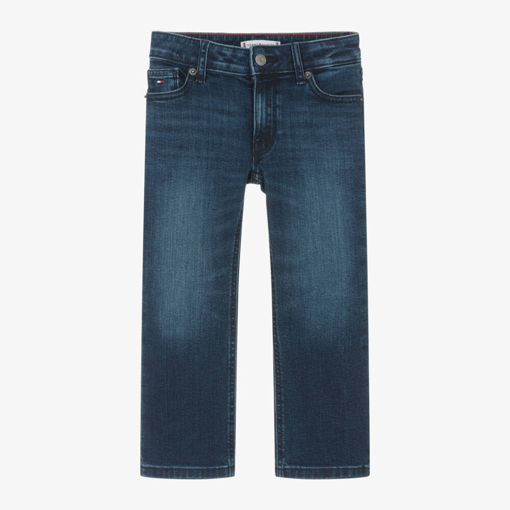 Tommy Hilfiger-Girls Navy Flare Denim Trousers | Childrensalon Outlet