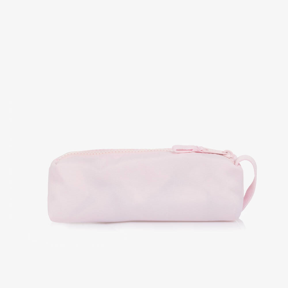 Tommy Hilfiger-Girls Pale Pink Logo Print Pencil Case (20cm) | Childrensalon Outlet