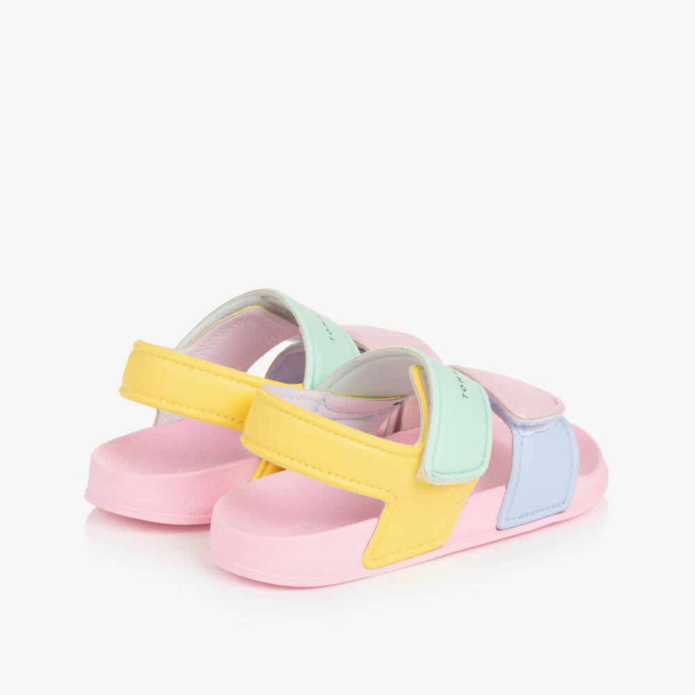 Tommy Hilfiger-Girls Pastel Coloured Velcro Sandals | Childrensalon Outlet