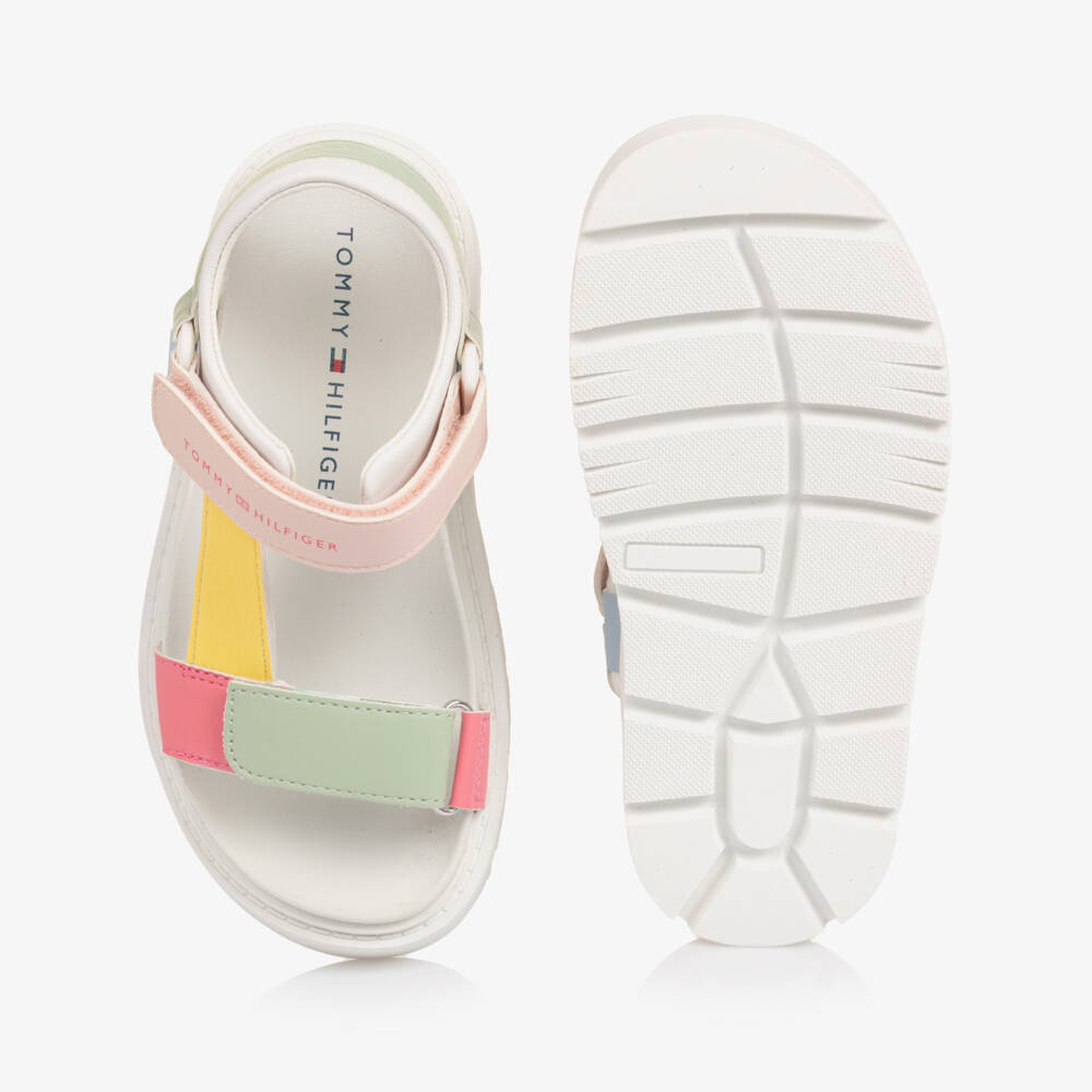 Tommy Hilfiger-Girls Pastel Multicolour Faux Leather Sandals | Childrensalon Outlet
