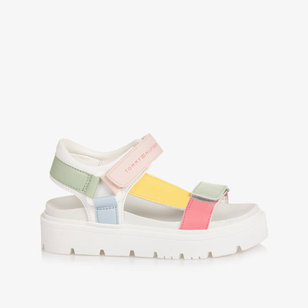 Tommy Hilfiger-Girls Pastel Multicolour Faux Leather Sandals | Childrensalon Outlet
