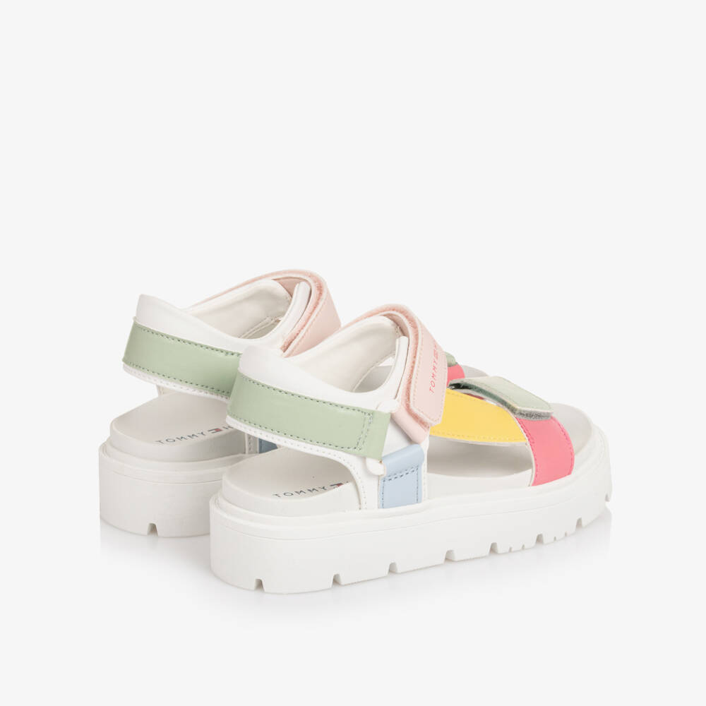 Tommy Hilfiger-Girls Pastel Multicolour Faux Leather Sandals | Childrensalon Outlet