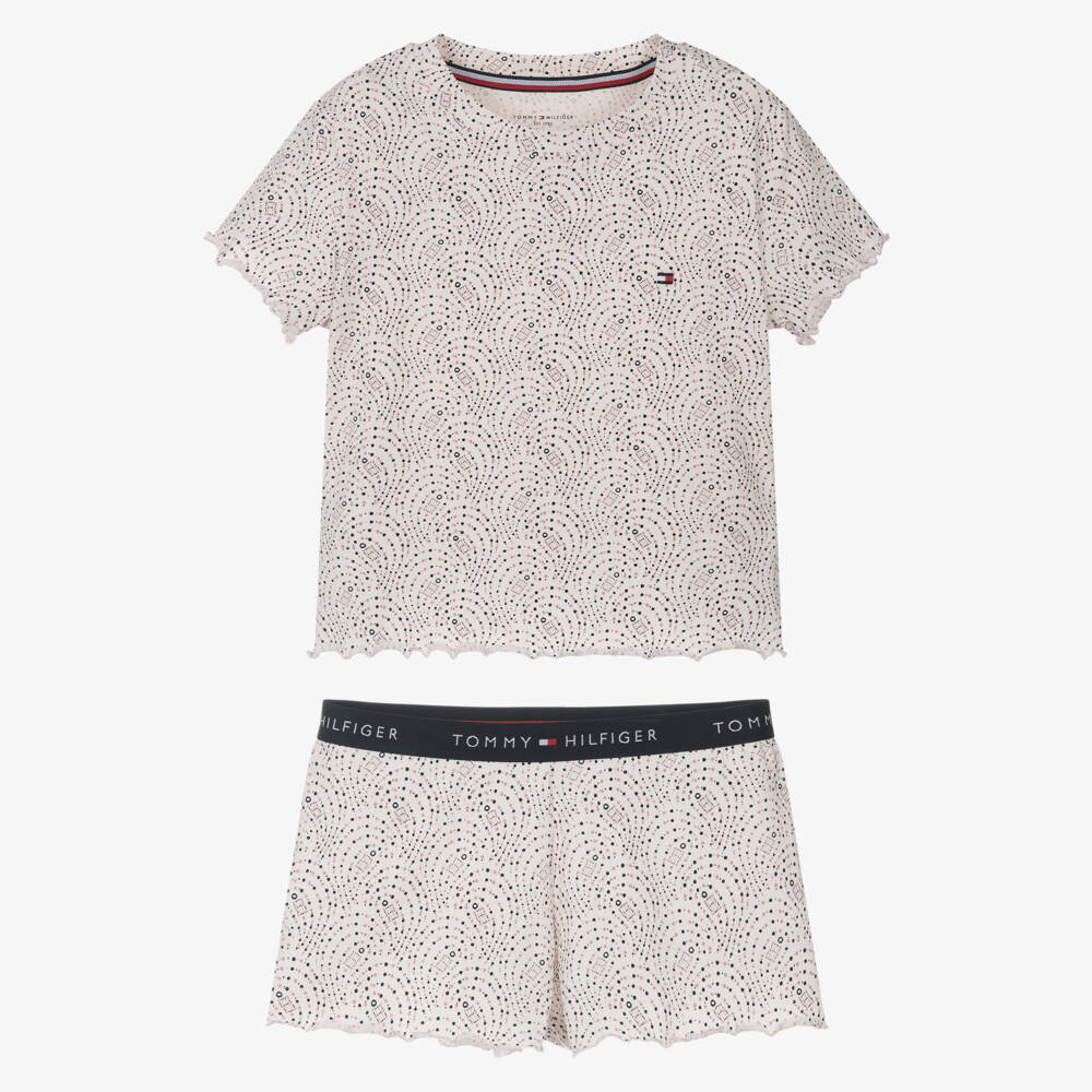 Tommy Hilfiger-Girls Pink & Blue Polka Dot Sleepwear | Childrensalon Outlet