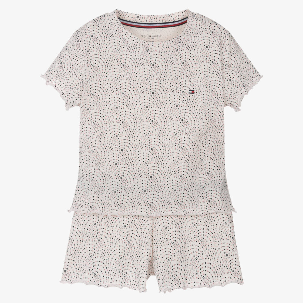 Tommy Hilfiger-Girls Pink & Blue Polka Dot Sleepwear | Childrensalon Outlet
