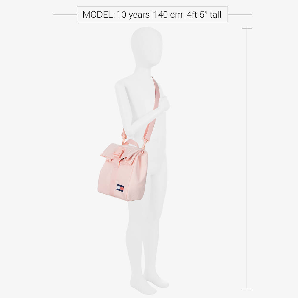 Tommy Hilfiger-Girls Pink Canvas Flag Lunch Bag (23cm) | Childrensalon Outlet