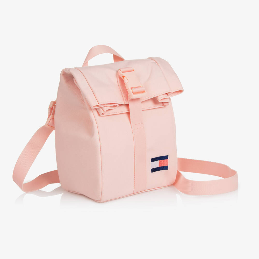 Tommy Hilfiger-Girls Pink Canvas Flag Lunch Bag (23cm) | Childrensalon Outlet