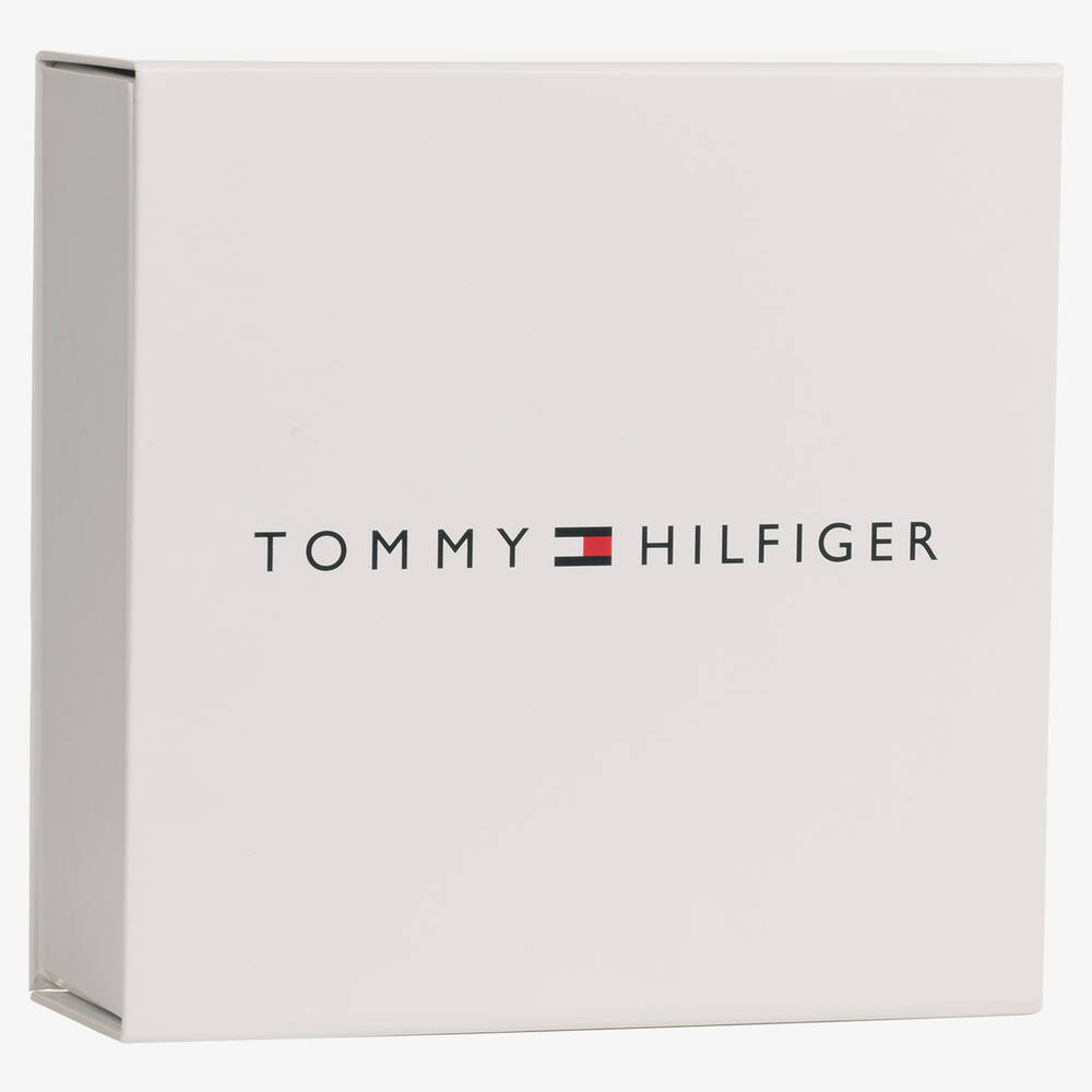 Tommy Hilfiger-طقم أفرول ومريلة قطن لون زهري للمولودات | Childrensalon Outlet