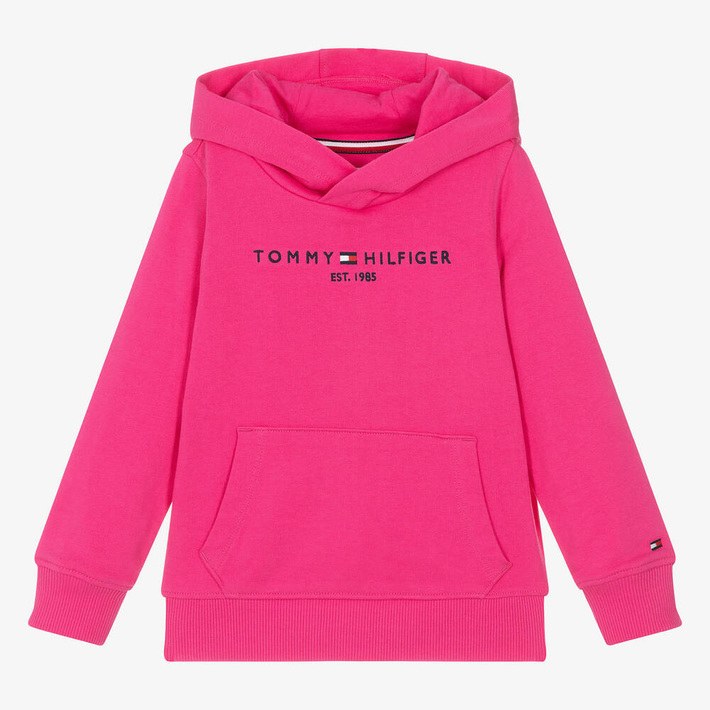 Tommy Hilfiger - Sweat à capuche jersey coton rose | Childrensalon