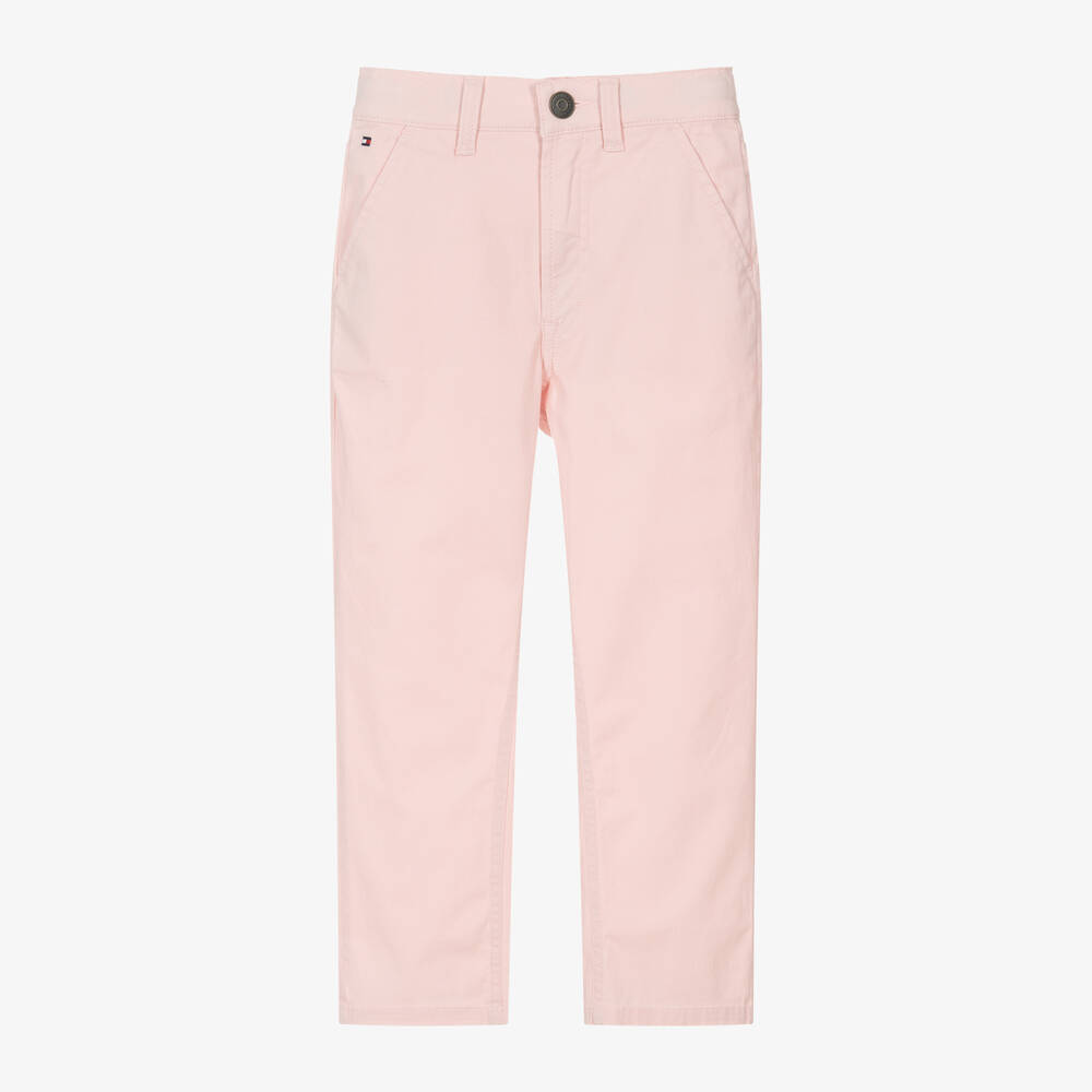 Tommy Hilfiger-Широкие розовые брюки чинос из хлопка для девочек | Childrensalon Outlet
