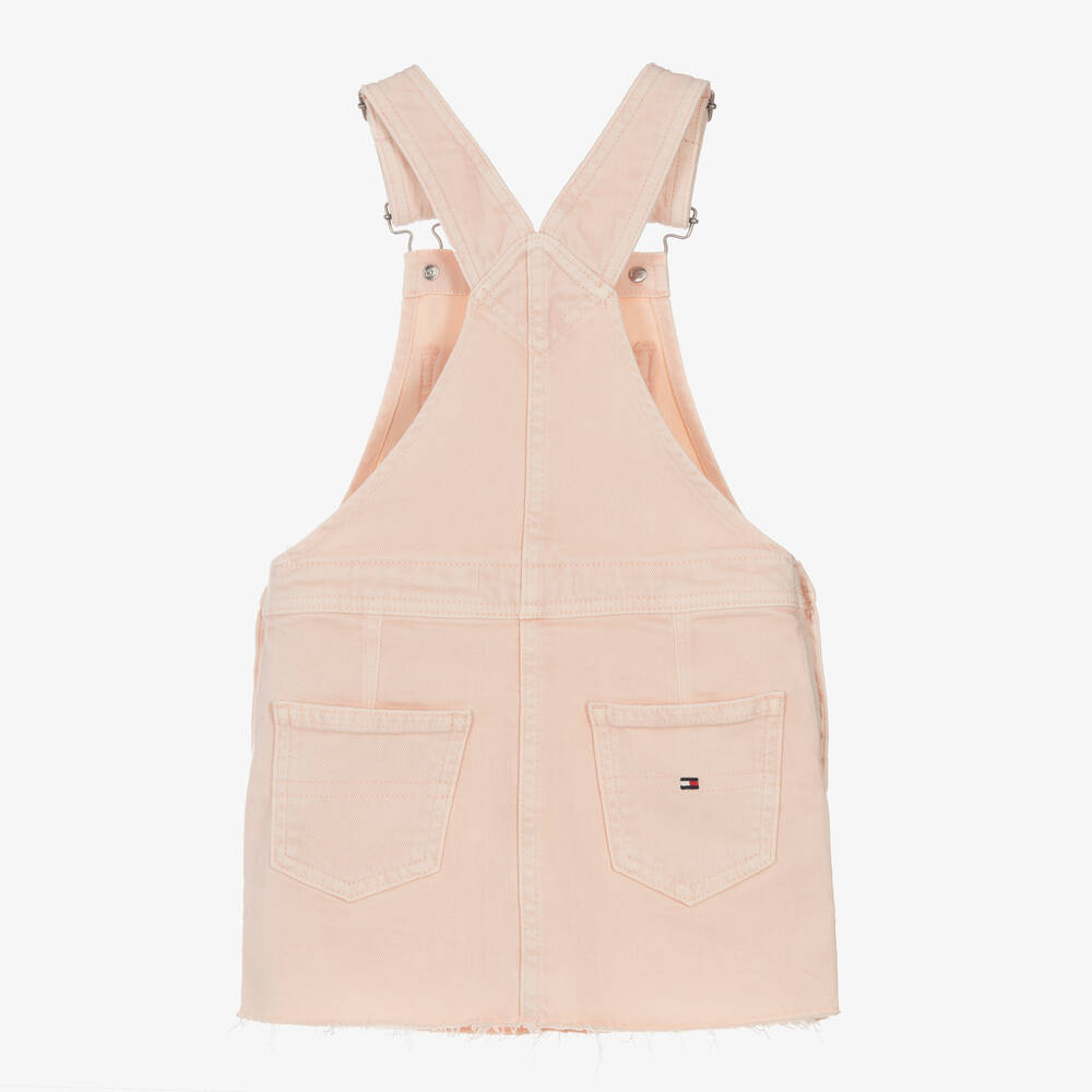 Tommy Hilfiger-Girls Pink Denim Dungaree Dress | Childrensalon Outlet