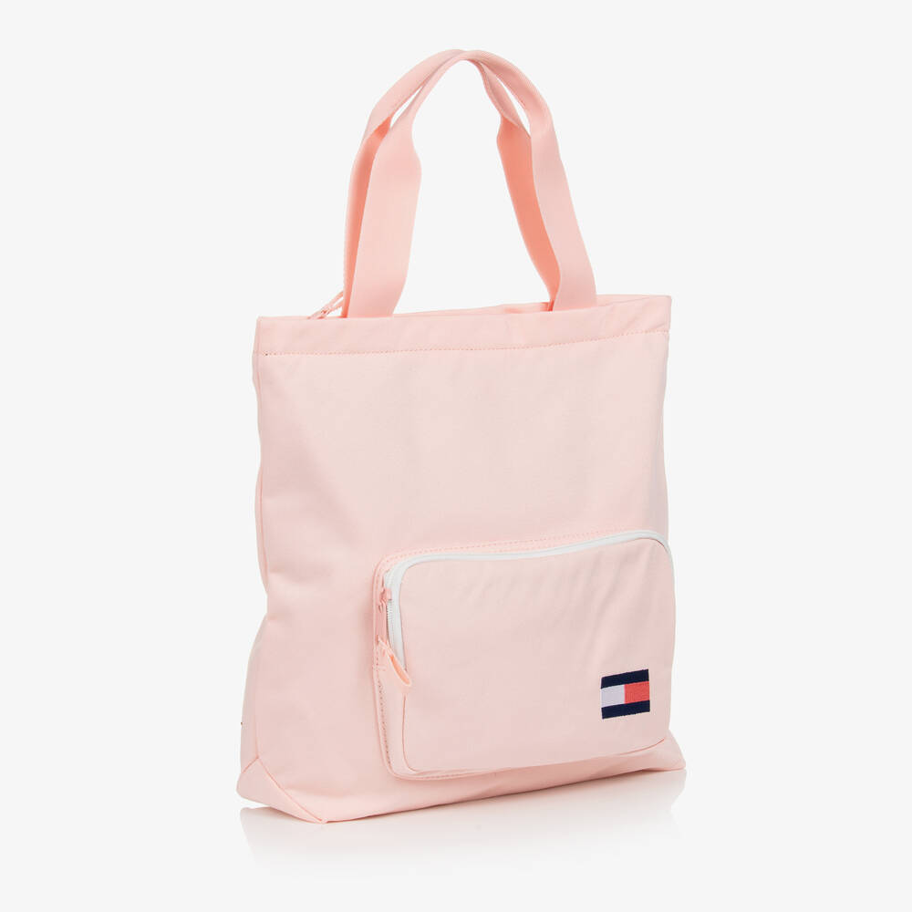 Tommy Hilfiger-Girls Pink Flag Tote Bag (36cm) | Childrensalon Outlet