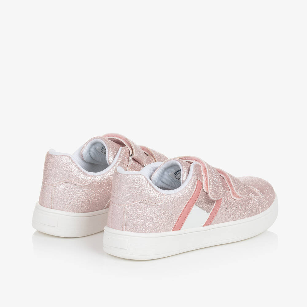 Tommy Hilfiger-Розовые кроссовки из искусственной кожи с блестками для девочек | Childrensalon Outlet