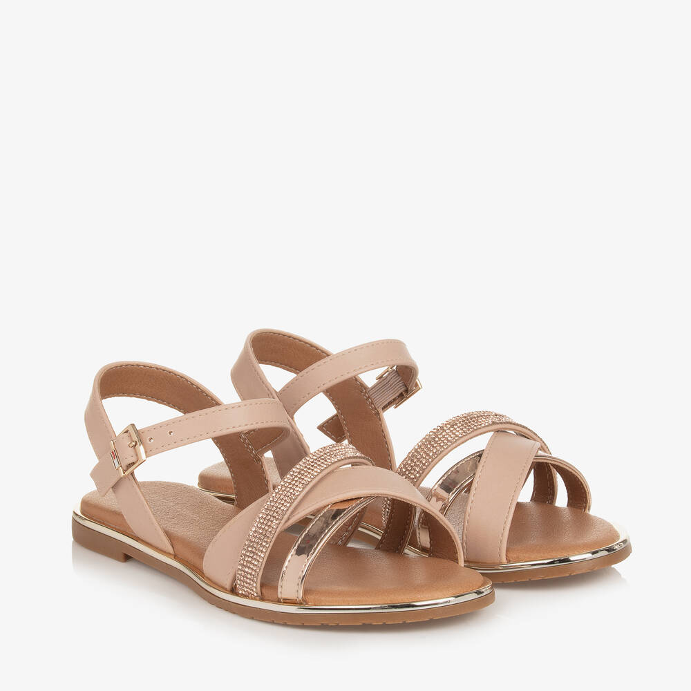 Girls rose gold sandals shop