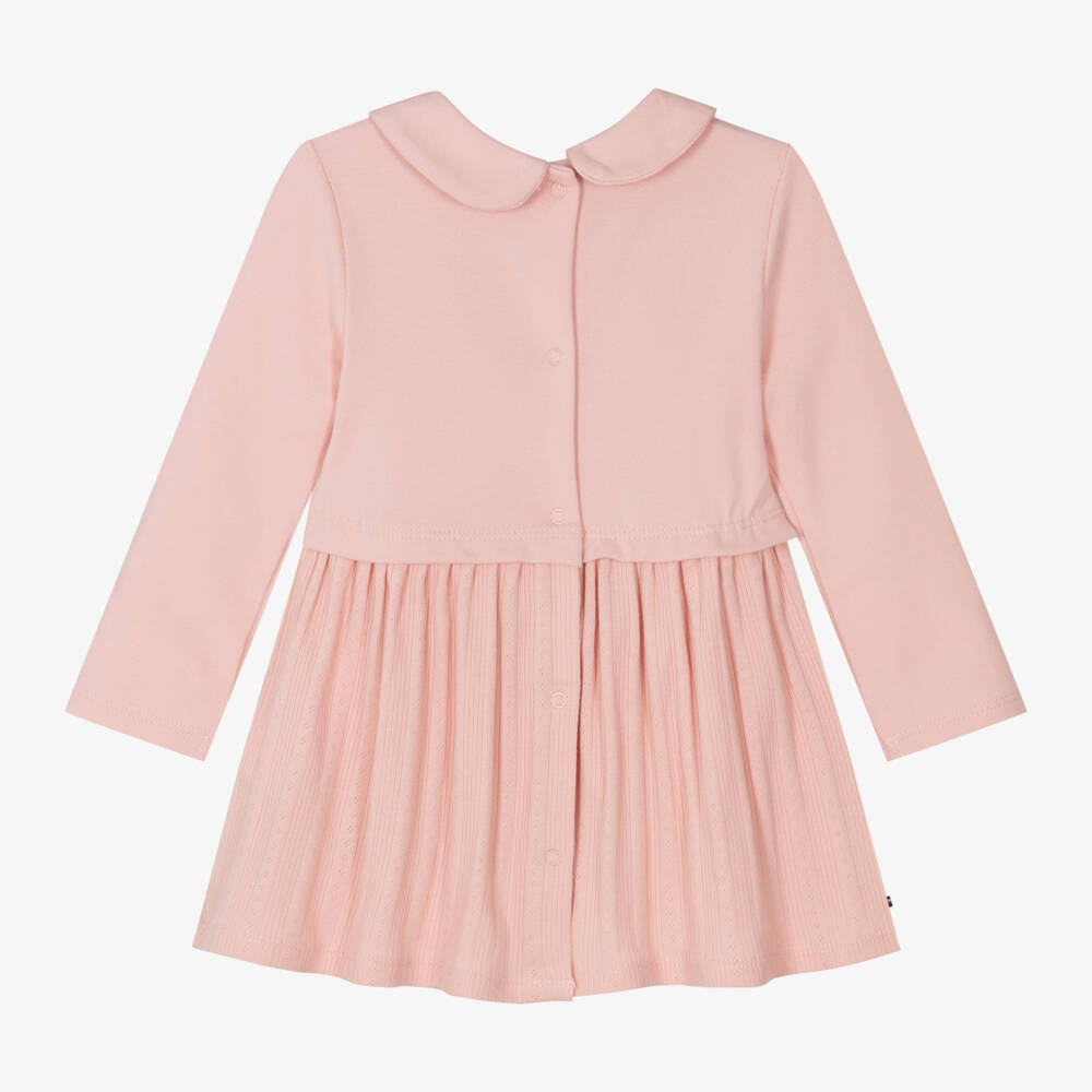 Tommy Hilfiger-Girls Pink Knit & Piqué Delight Dress | Childrensalon Outlet