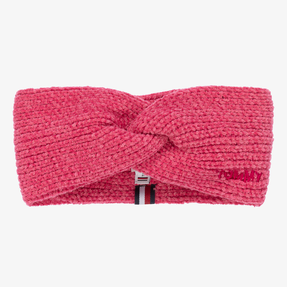 Tommy Hilfiger - Girls Pink Logo Headband | Childrensalon