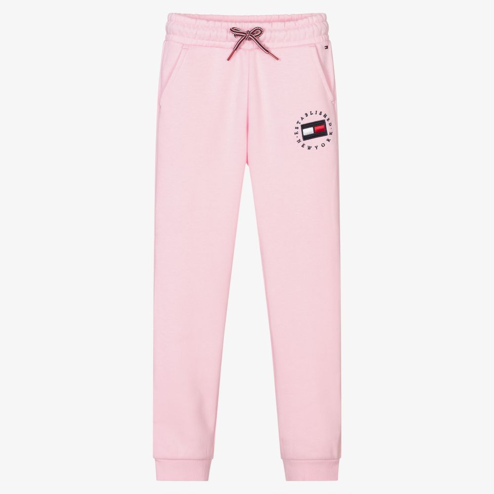 Tommy Hilfiger - Girls Pink Logo Joggers | Childrensalon