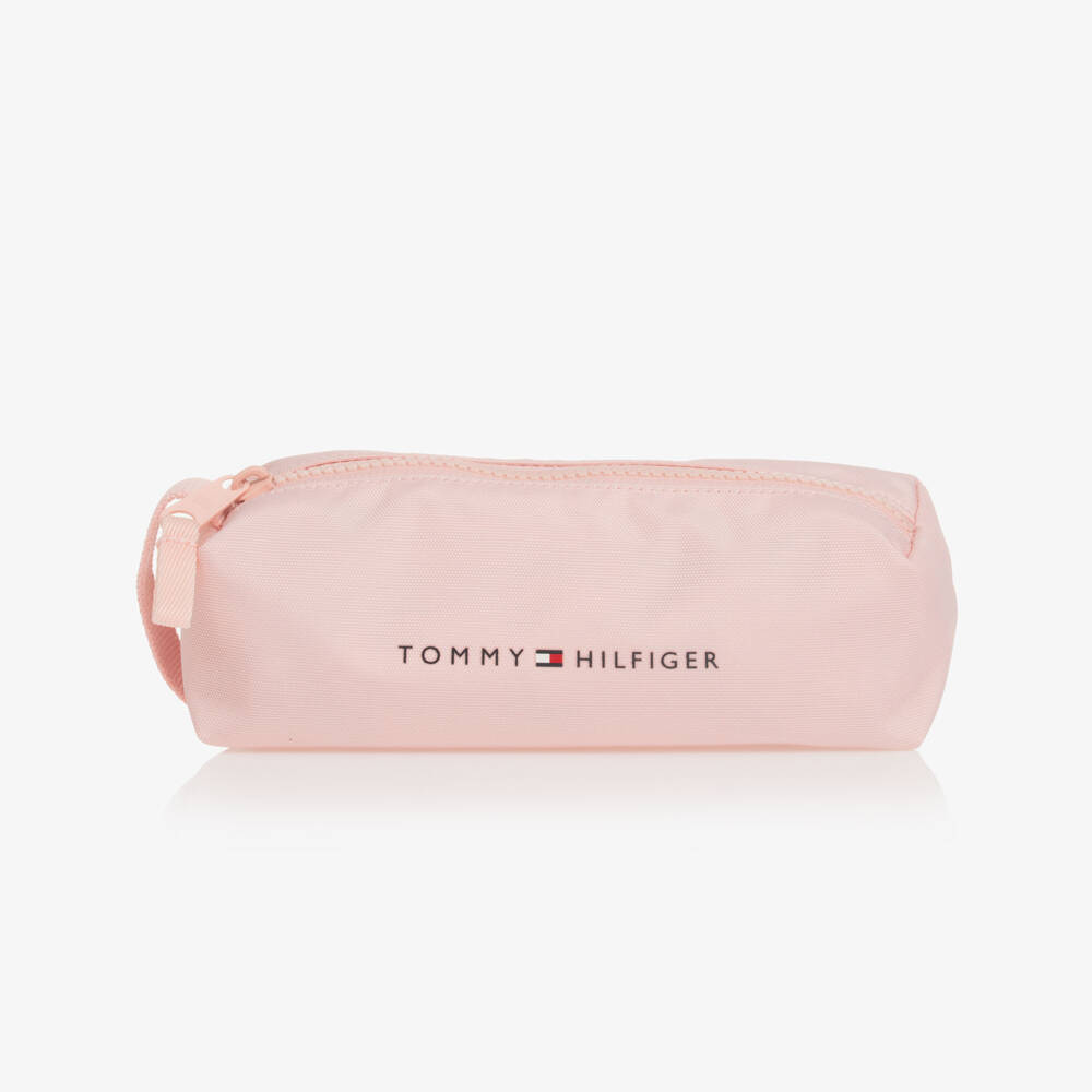 Tommy Hilfiger-Girls Pink Logo Pencil Pouch | Childrensalon Outlet