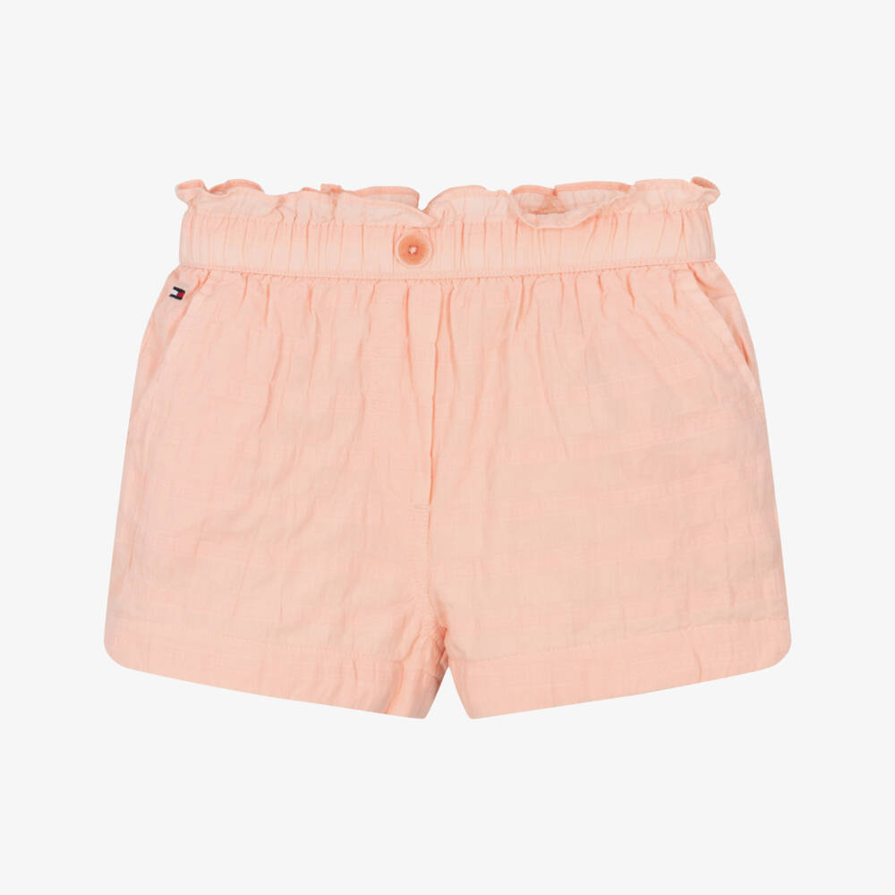Tommy Hilfiger-شورت قطني وردي محكم للبنات | Childrensalon Outlet