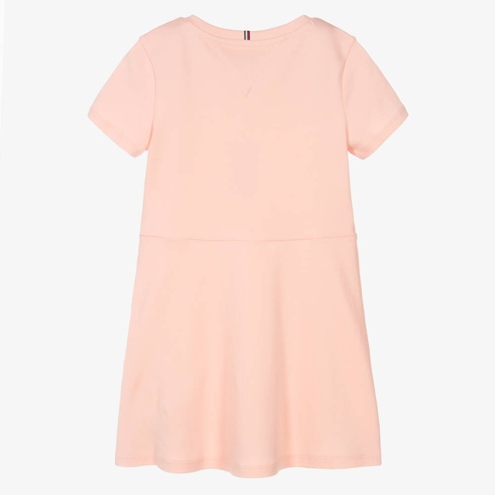 Tommy Hilfiger-Girls Pink Twirl Cotton Dress | Childrensalon Outlet