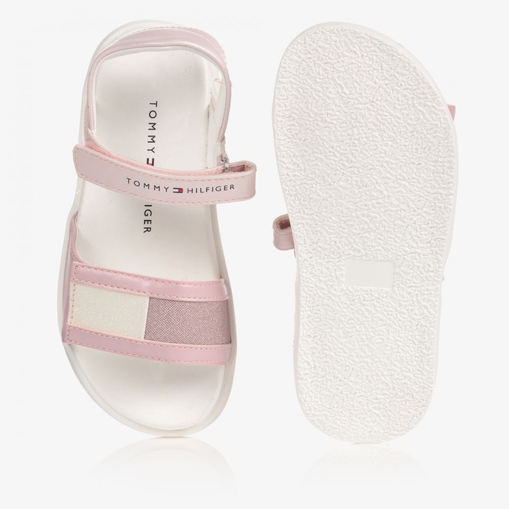 Tommy Hilfiger-Розовые сандалии на липучке для девочек | Childrensalon Outlet