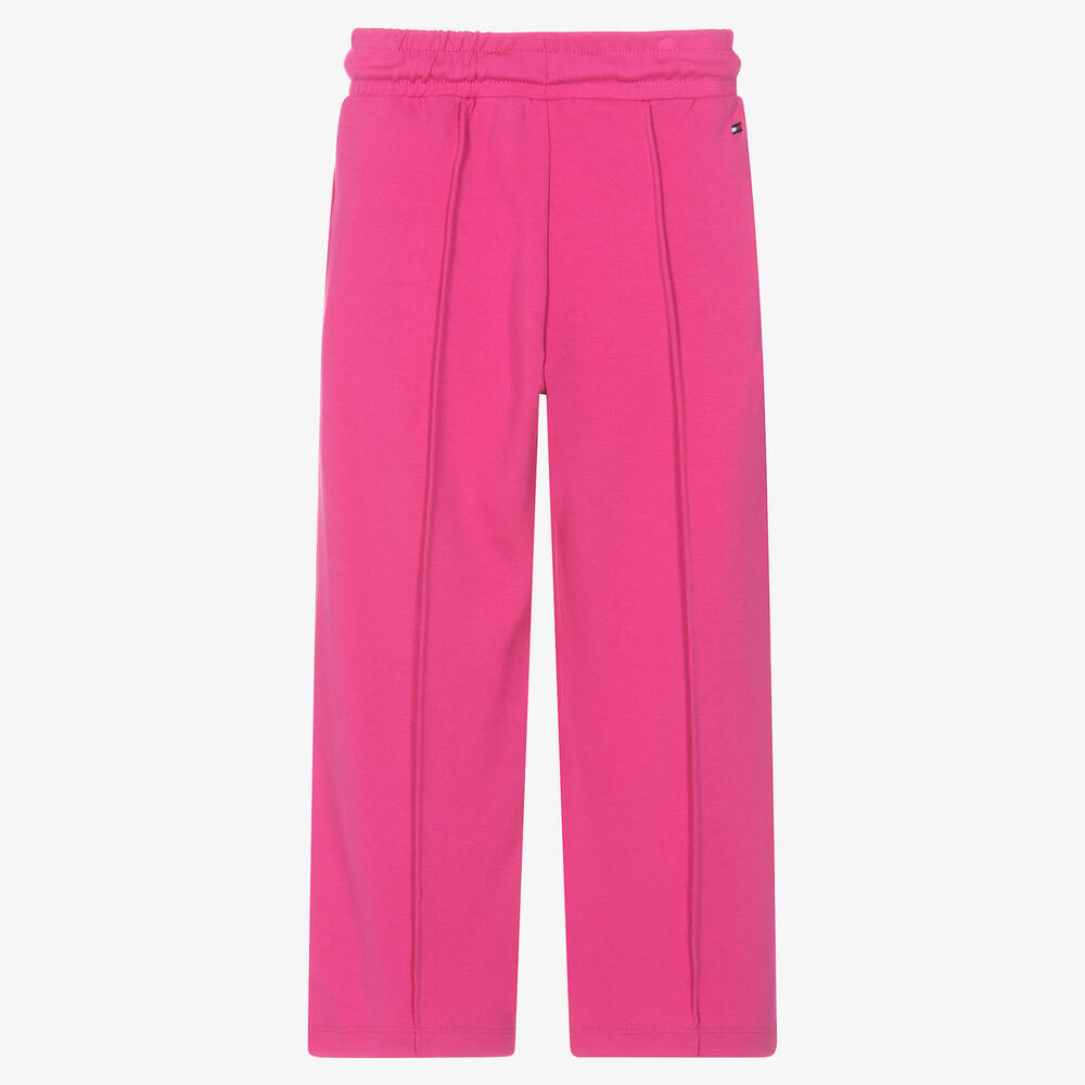 Tommy Hilfiger-Широкие розовые джоггеры с акцентным швом | Childrensalon Outlet