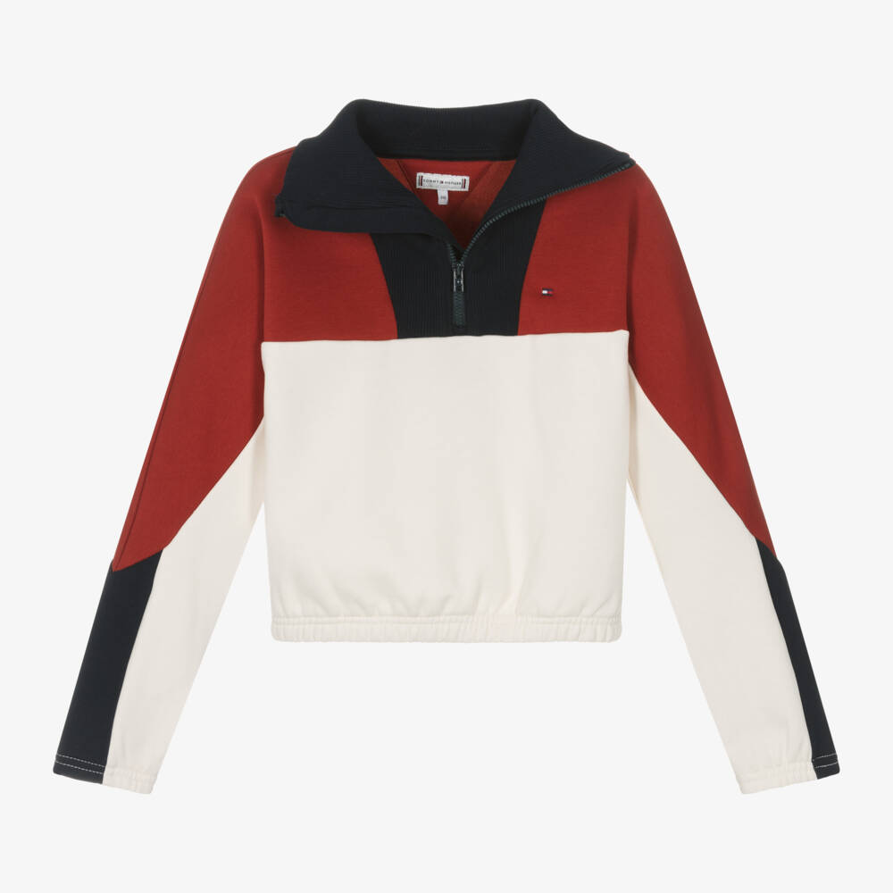 Tommy Hilfiger-Колор-блок хлопковый свитшот для девочек | Childrensalon Outlet
