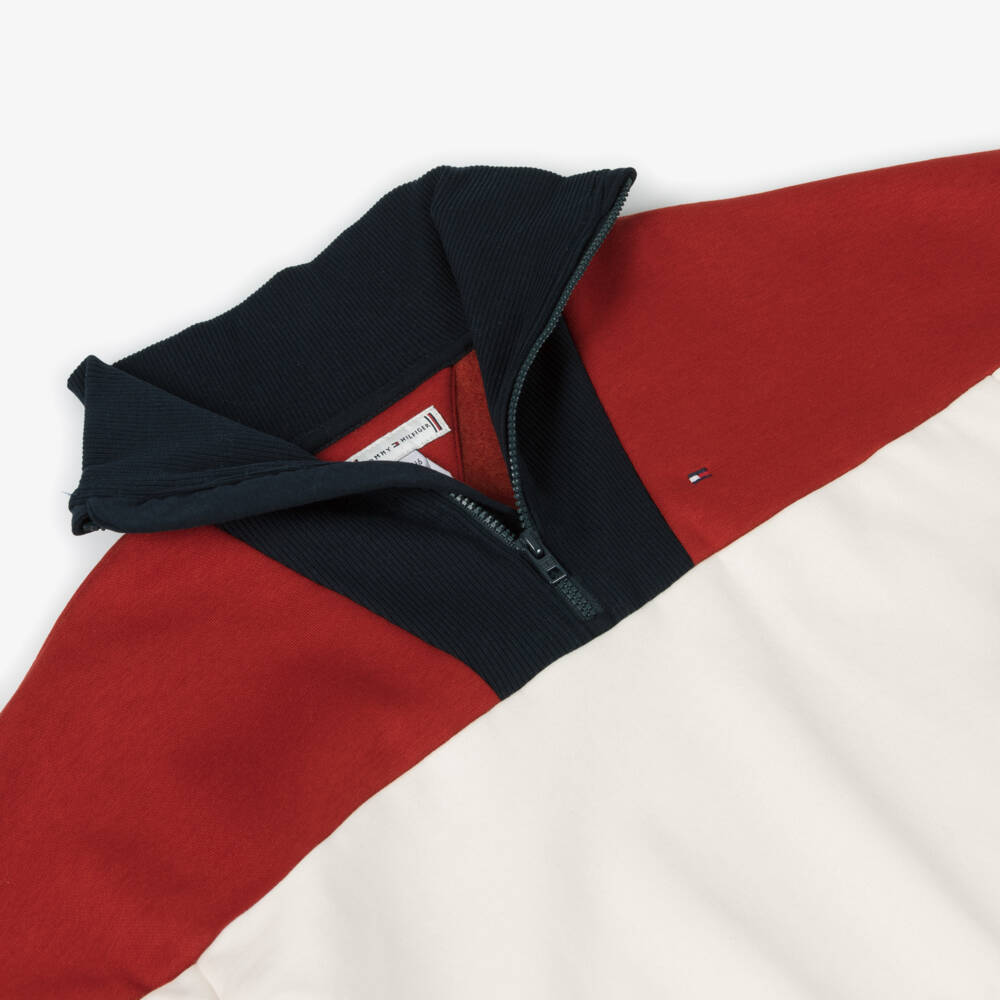 Tommy Hilfiger-Колор-блок хлопковый свитшот для девочек | Childrensalon Outlet