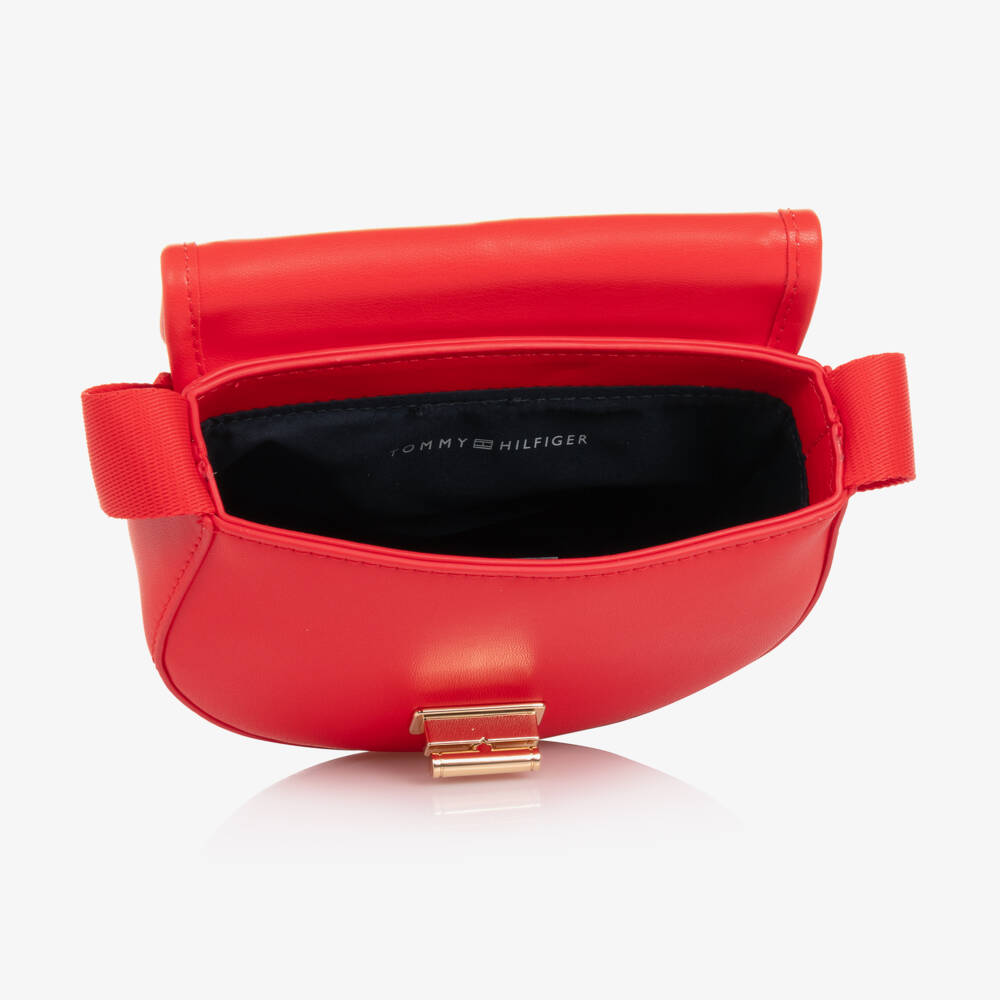Tommy Hilfiger-Girls Red Monogram Shoulder Bag (16cm) | Childrensalon Outlet