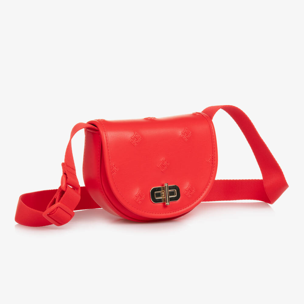 Tommy Hilfiger-Girls Red Monogram Shoulder Bag (16cm) | Childrensalon Outlet