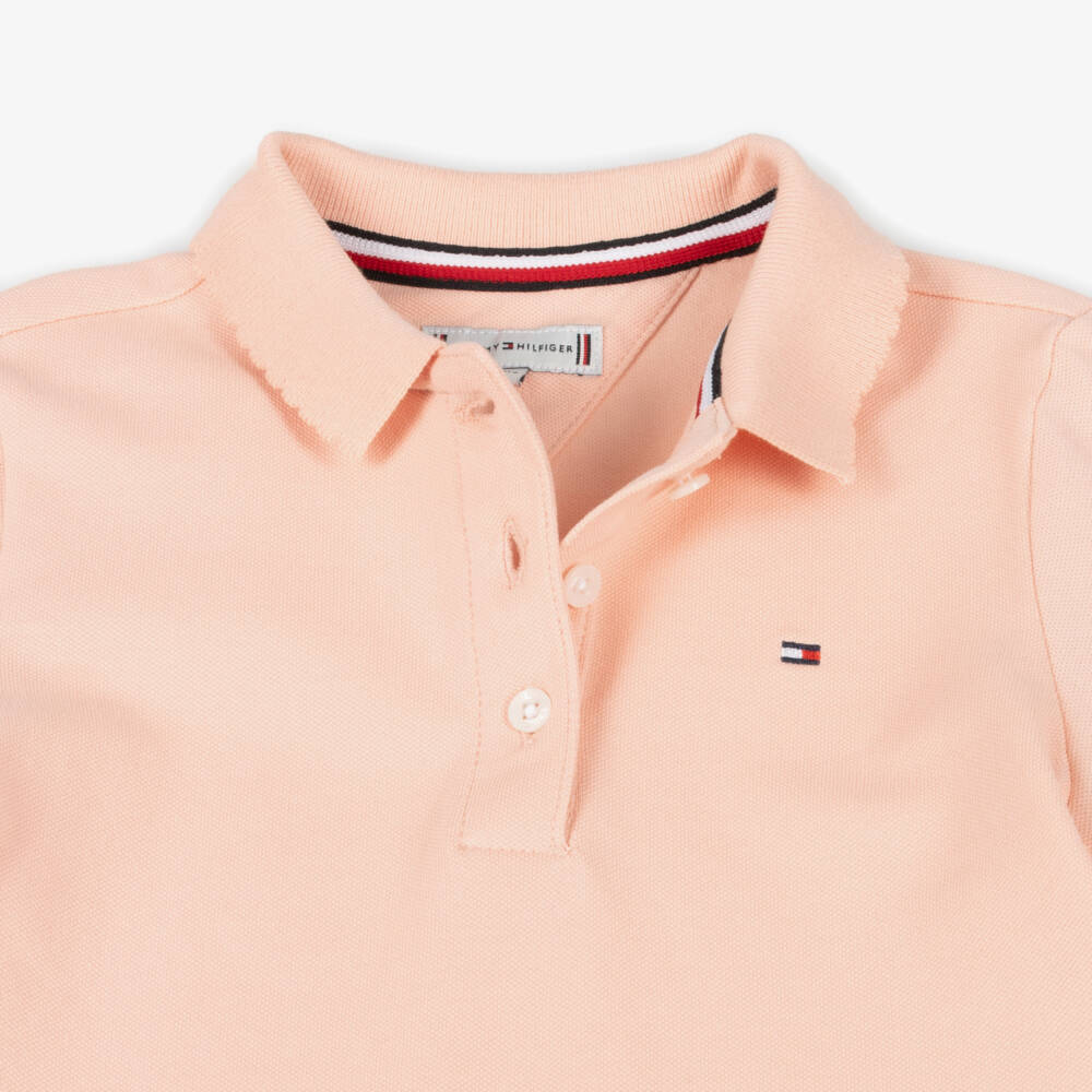 Tommy Hilfiger-Girls Rose-Hued Knit Polo Top | Childrensalon Outlet