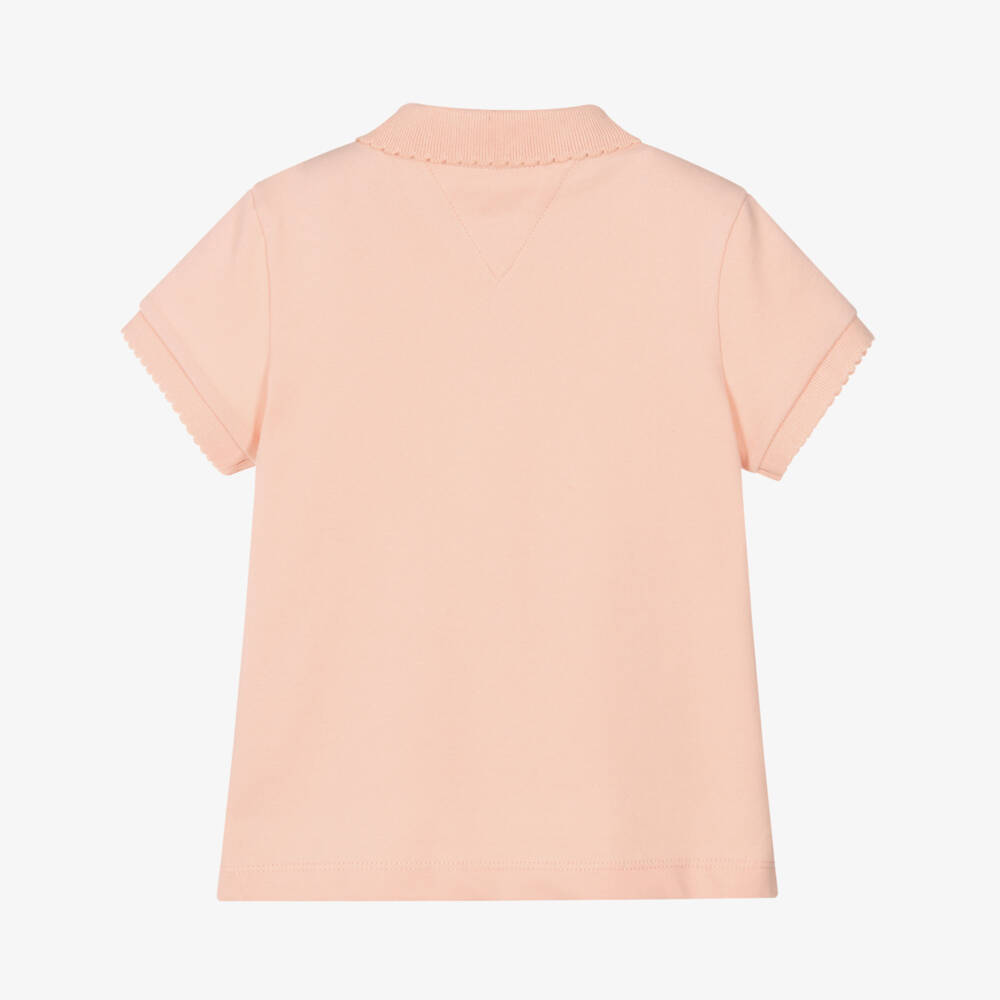 Tommy Hilfiger-Girls Rose-Hued Knit Polo Top | Childrensalon Outlet
