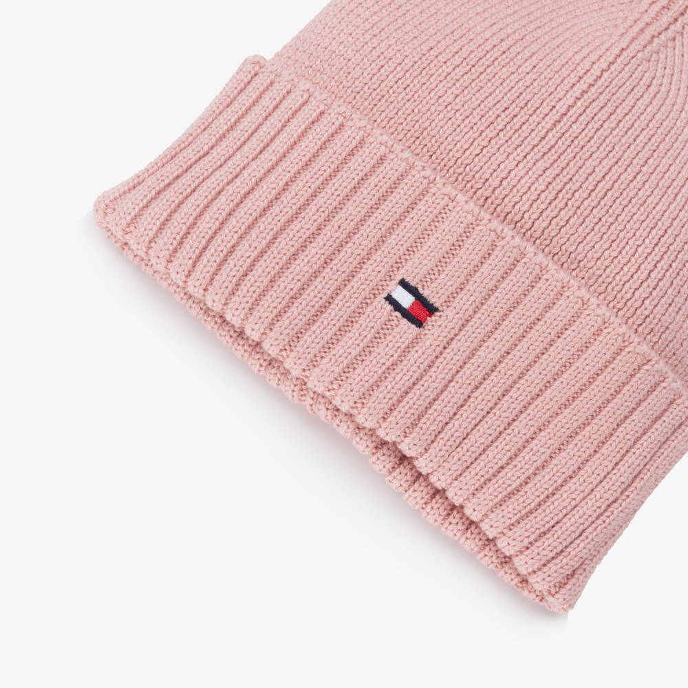 Tommy Hilfiger-Girls Rosy Soft Cotton Beanie | Childrensalon Outlet