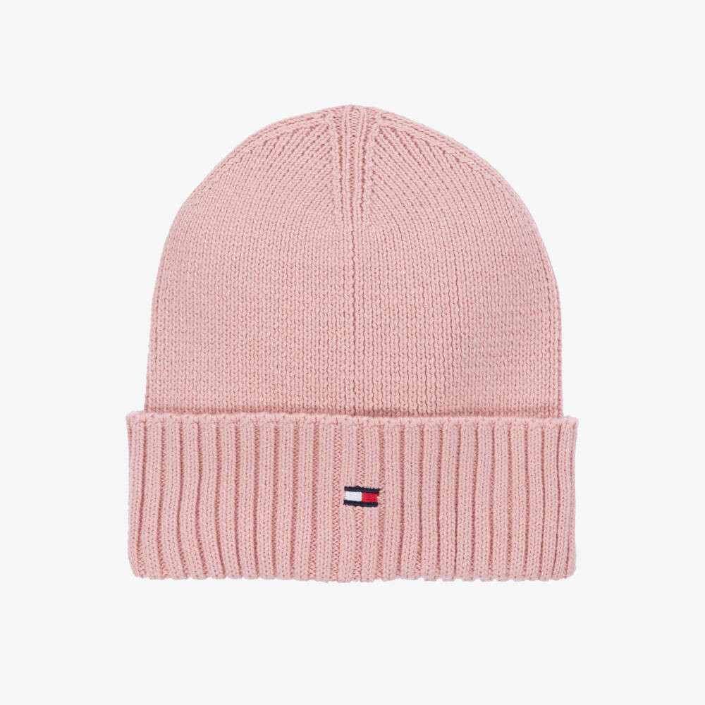 Tommy Hilfiger-Girls Rosy Soft Cotton Beanie | Childrensalon Outlet