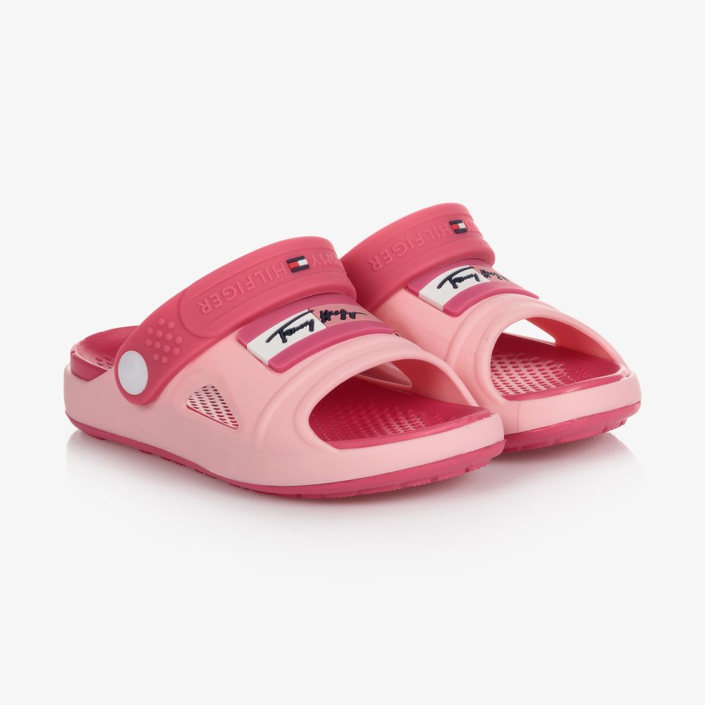 Tommy Hilfiger-Girls Rubber Logo Sandals | Childrensalon Outlet