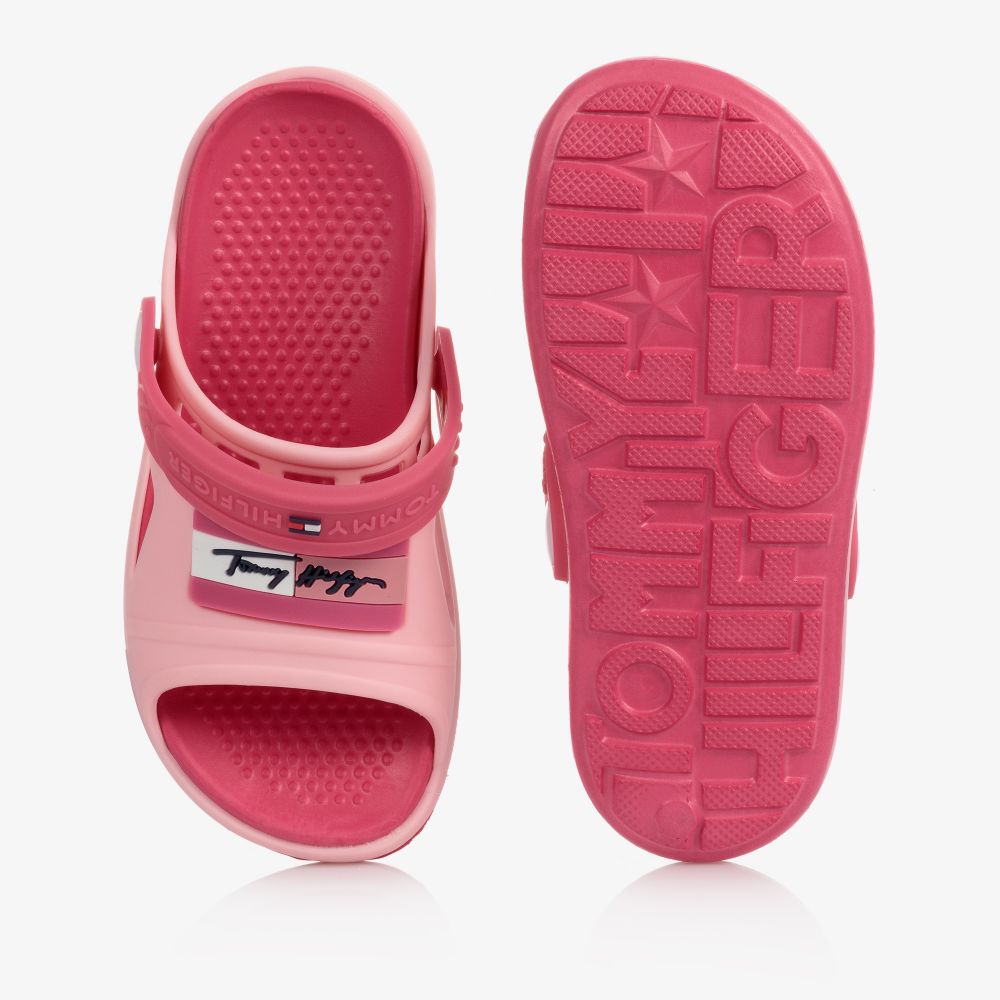 Girls tommy on sale hilfiger slides
