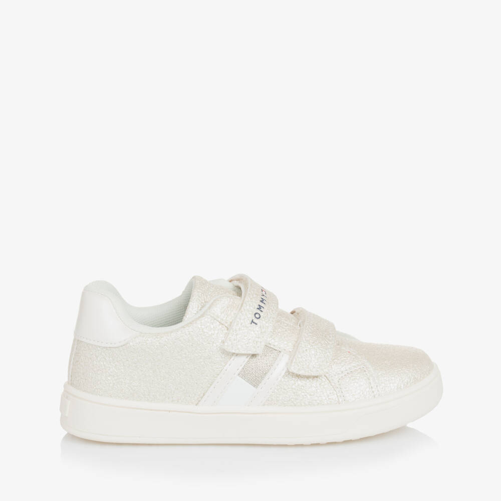 Tommy Hilfiger-Girls Shimmering Gold Velcro Sneakers | Childrensalon Outlet