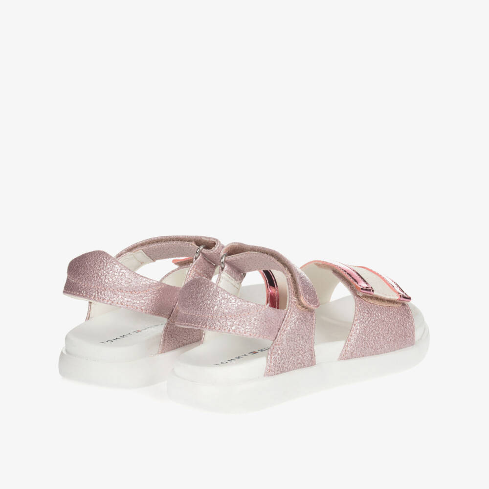 Tommy Hilfiger-Girls Shimmery Pink Sandals | Childrensalon Outlet