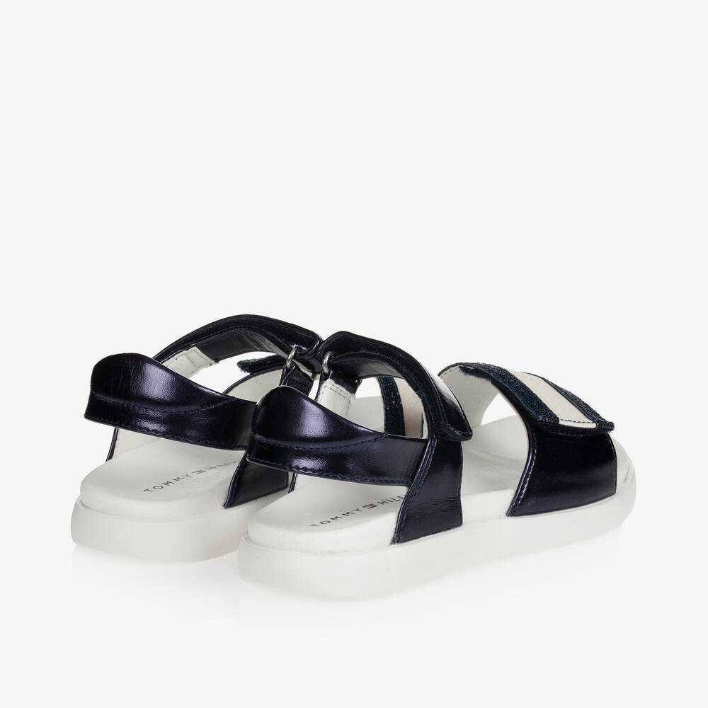 Tommy Hilfiger-Блестящие синие сандалии для девочек | Childrensalon Outlet